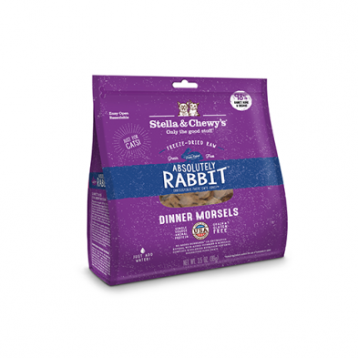 STELLA & CHEWY'S ABSOLUTELY RABBIT FREEZE-DRIED RAW DINNER MORSELS CAT FOOD 3.5 OZ