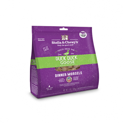 STELLA & CHEWY'S DUCK, DUCK GOOSE FREEZE-DRIED RAW DINNER MORSELS CAT FOOD 8 OZ