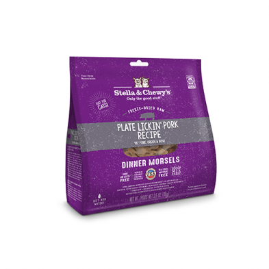 STELLA & CHEWY'S PLATE LICKIN' PORK FREEZE-DRIED RAW DINNER MORSELS CAT FOOD 3.5 OZ