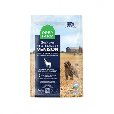 OPEN FARM NEW ZEALAND VENISON DRY DOG FOOD 4LB