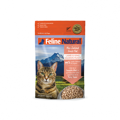 FELINE NATURAL LAMB & KING SALMON FEAST FREEZE-DRIED CAT FOOD 800 GM