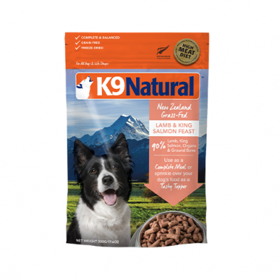 K9 NATURAL LAMB & KING SALMON FEAST FREEZE-DRIED DOG FOOD 500 GM