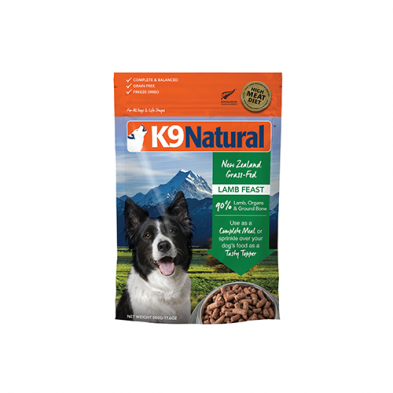 K9 NATURAL LAMB FEAST FREEZE-DRIED DOG FOOD 500 GM