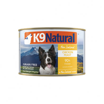 K9 NATURAL NEW ZEALAND CHICKEN FEAST IN NEW ZEALAND WATER GRAIN FREE WET DOG FOOD 6 OZ