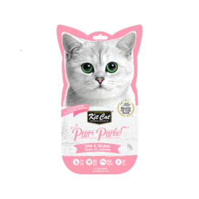 KIT CAT PURR PURÉES TUNA & SALMON CAT TREAT 4 X 15GM