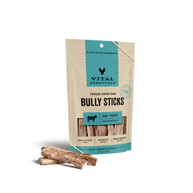 VITAL ESSENTIALS FREEZE-DRIED BULLY STICKS DOG TREATS 1.4 OZ