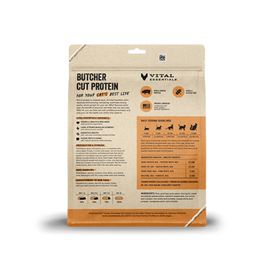 VITAL ESSENTIALS FREEZE-DRIED RAW PORK ENTREE MINI PATTIES CAT FOOD 15OZ