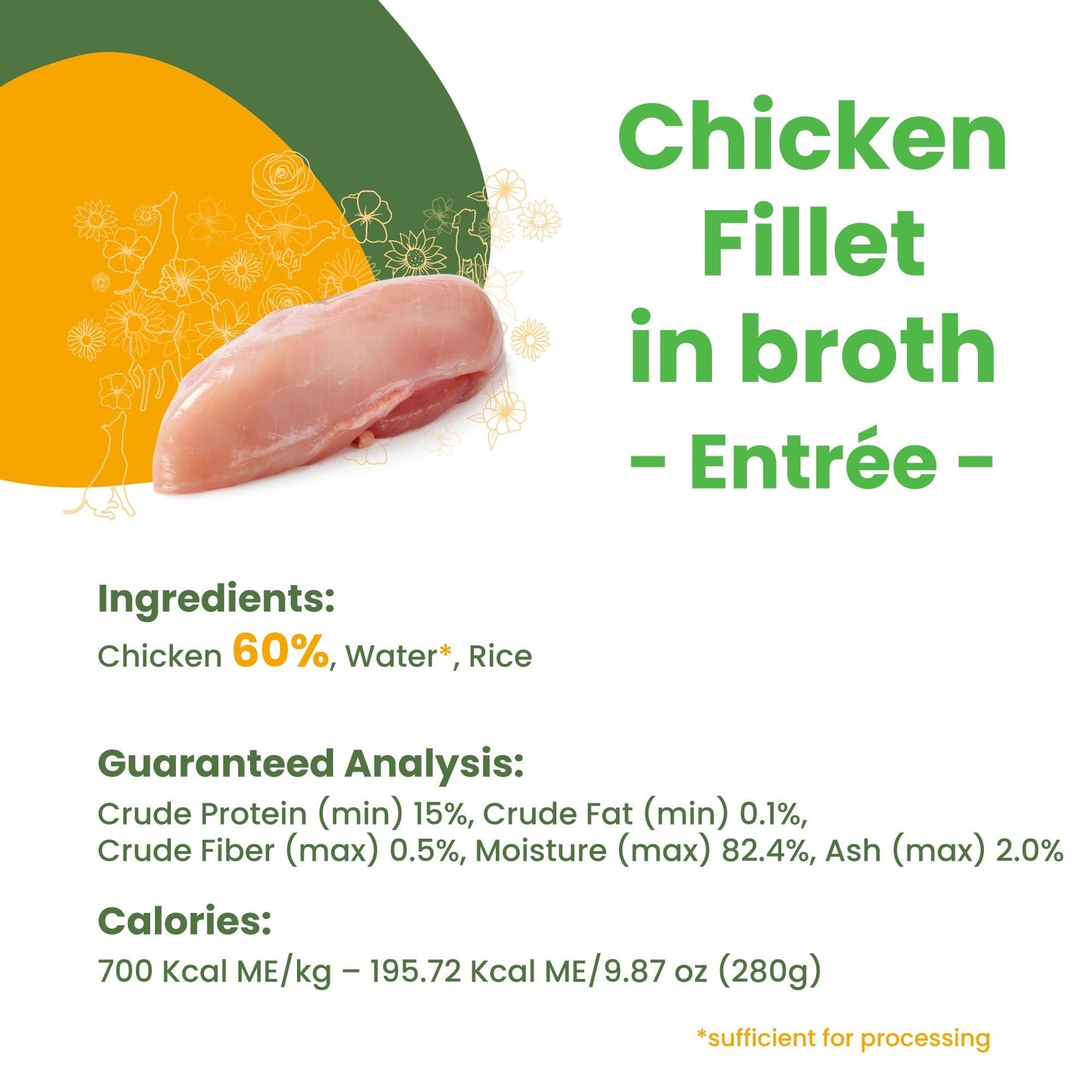 Almo Nature HQS Natural Entrée Dog Food - Chicken Fillet In Broth 280g