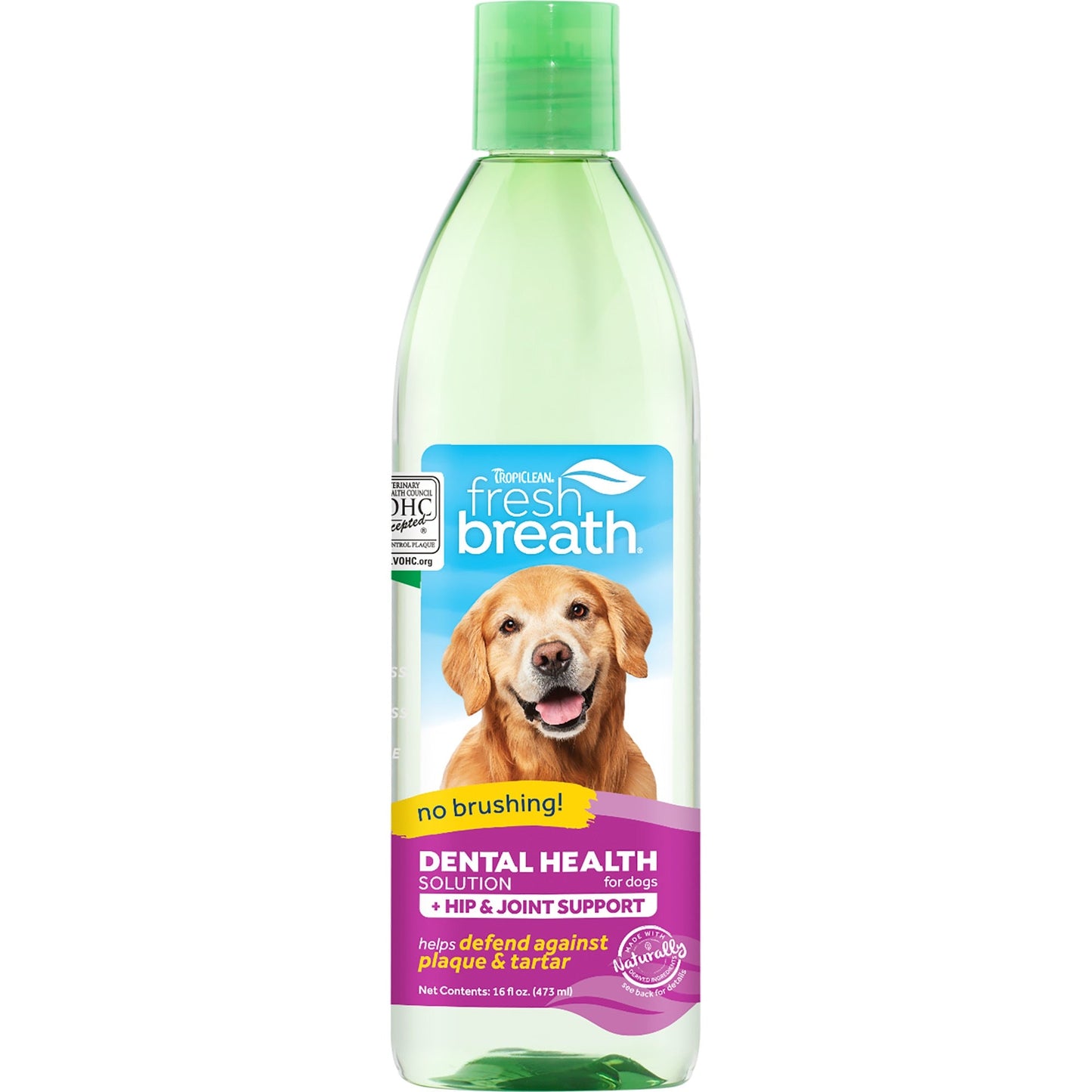 Tropiclean Fresh Breath Dental Health Solution Hip And Joint Dog 473ml