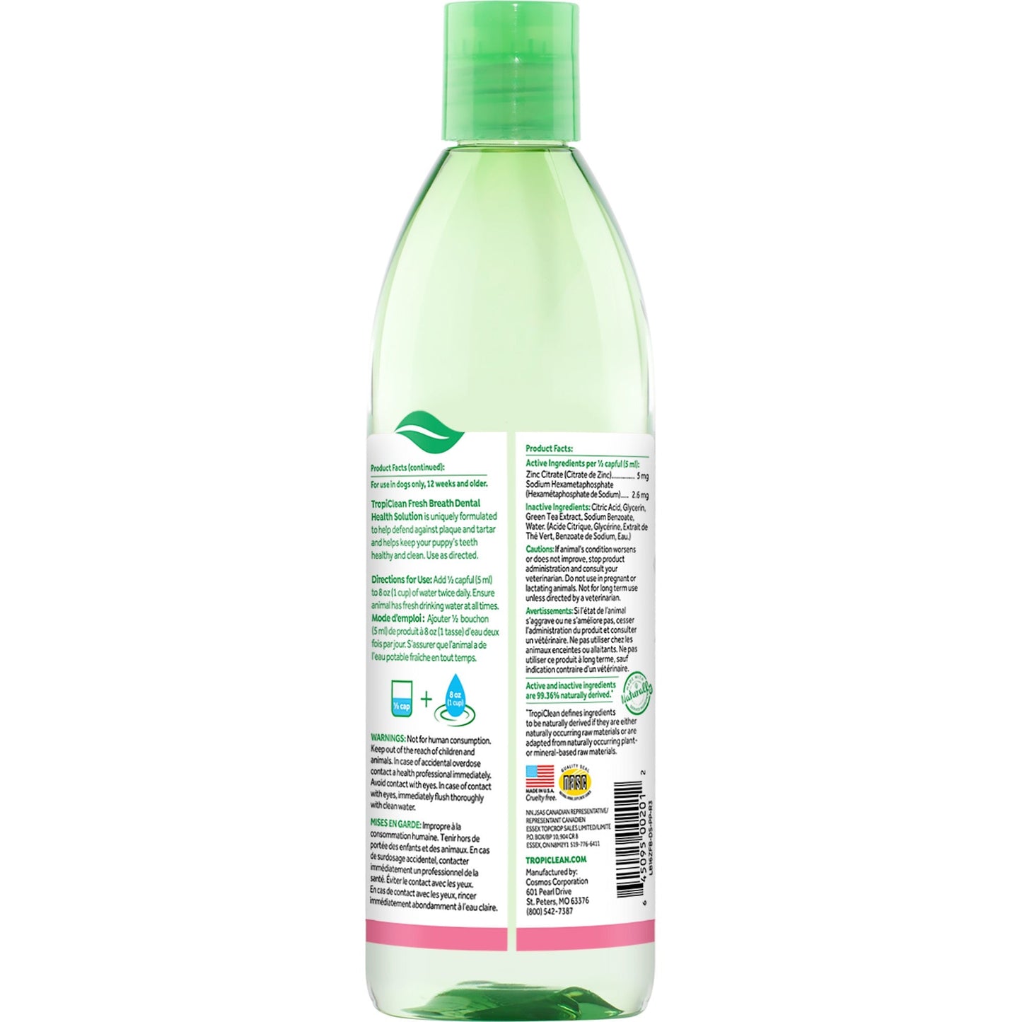 Tropiclean Fresh Breath Dental Health Solution For Puppies Dog 16oz