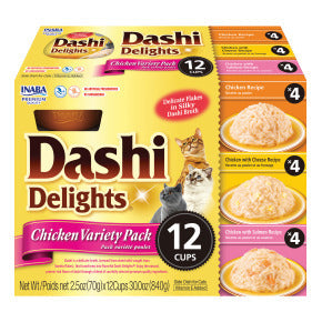 Inaba Cat Dashi Delights Variety Pack (12) Chicken Variety Pack