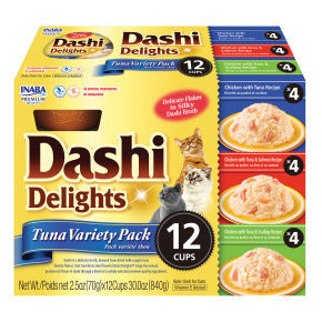 Inaba Cat Dashi Delights Variety Pack (12) Tuna Variety Pack