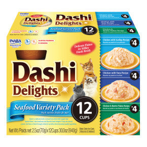 Inaba Cat Dashi Delights Variety Pack (12) Seafood Variety Pack