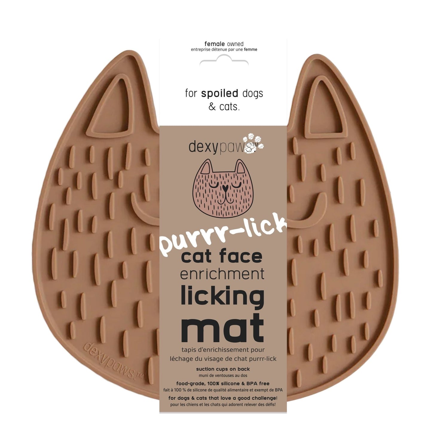Dexypaws Purrr-lick Cat Face Enrichment Licking Mat