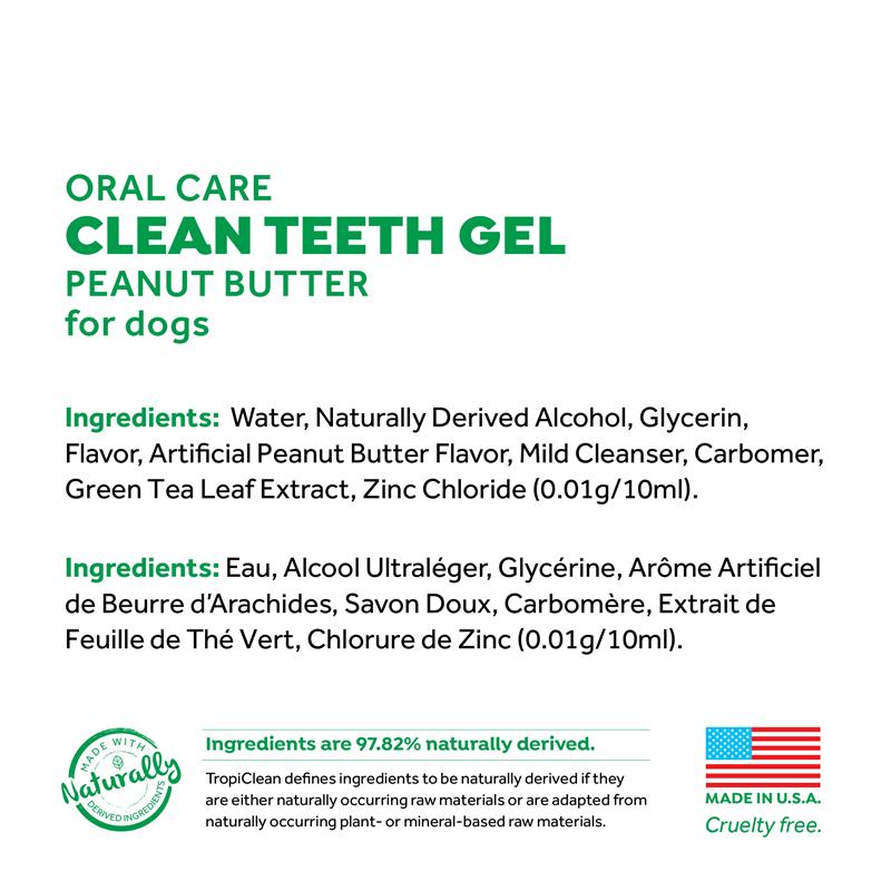 Tropiclean Fresh Breath Peanut Butter Gel Dog 4oz